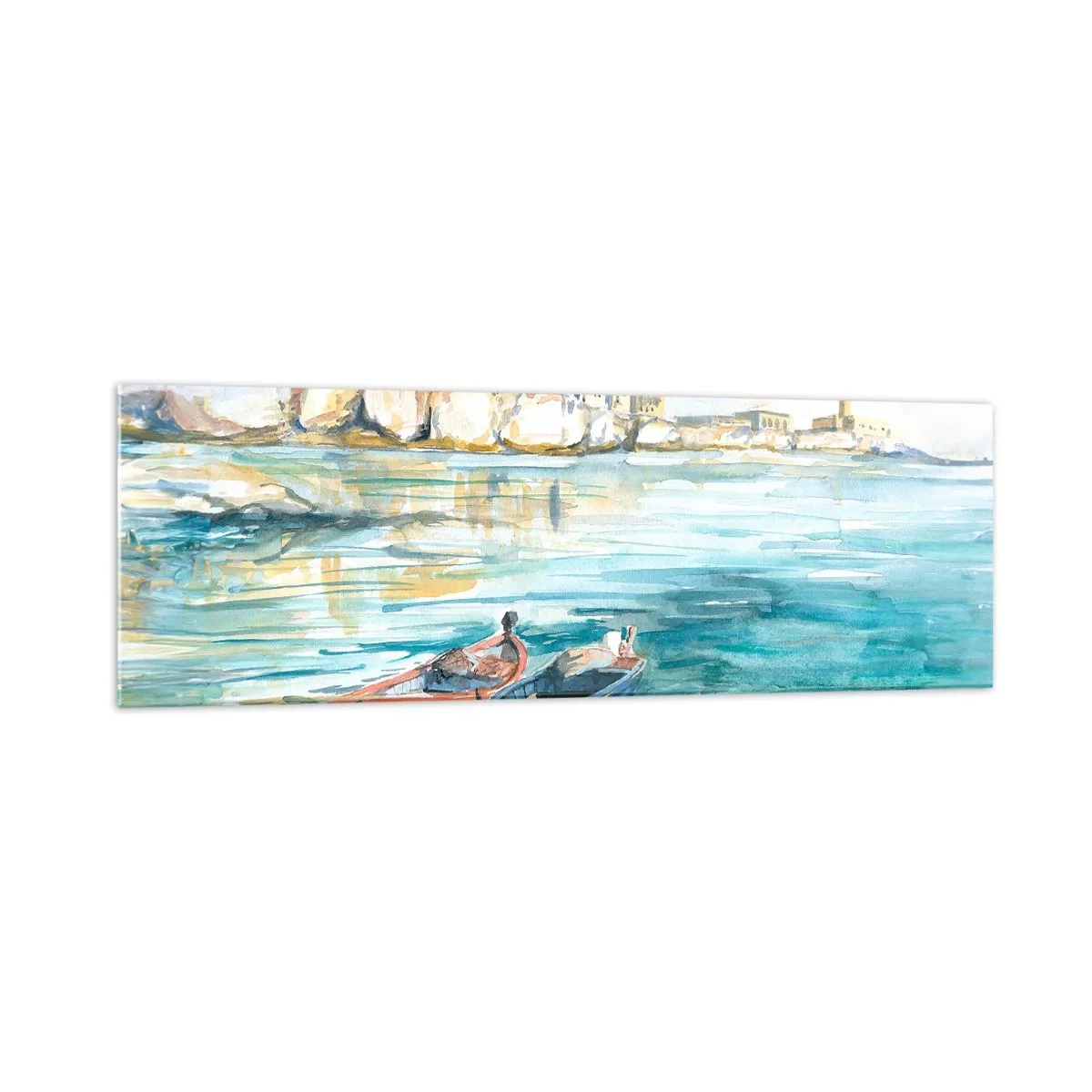 Üveg kép - Tájkép azúrkéken - 160x50 cm