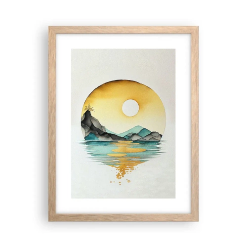 Poszter világos tölgy keretben - A szépség körforgásában - 30x40 cm