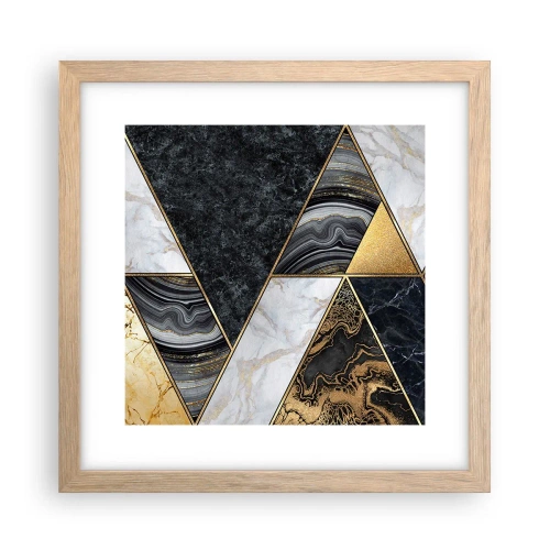 Poszter világos tölgy keretben - Kőről kőre - 30x30 cm