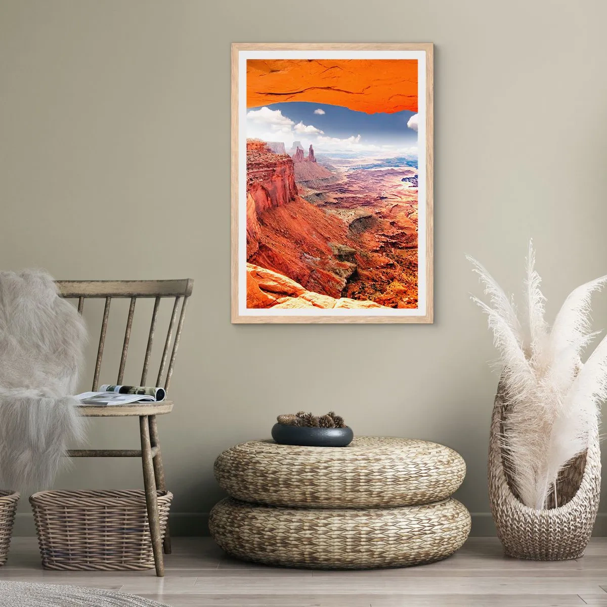 Poszter világos tölgy keretben - Maga a természet faragta - 70x100 cm