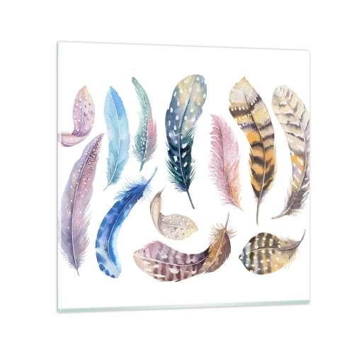 Üveg kép - Könnyű, tarka és sokszínű - 30x30 cm