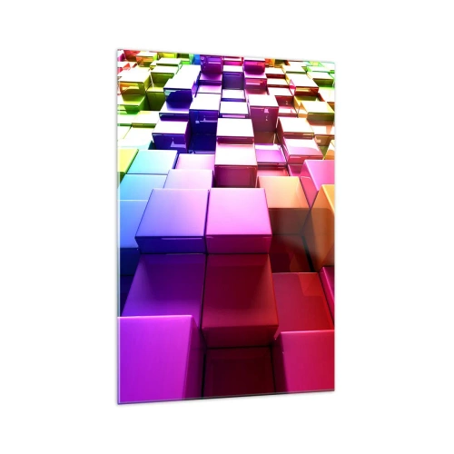 Üveg kép - Op-art együtt egy csapatban - 70x100 cm