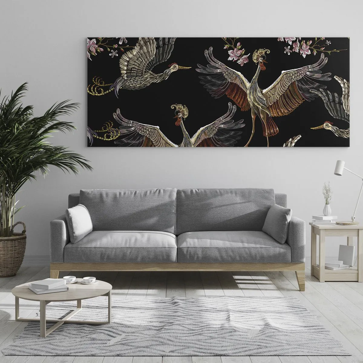 Üveg kép - Mesebeli madár - 100x40 cm