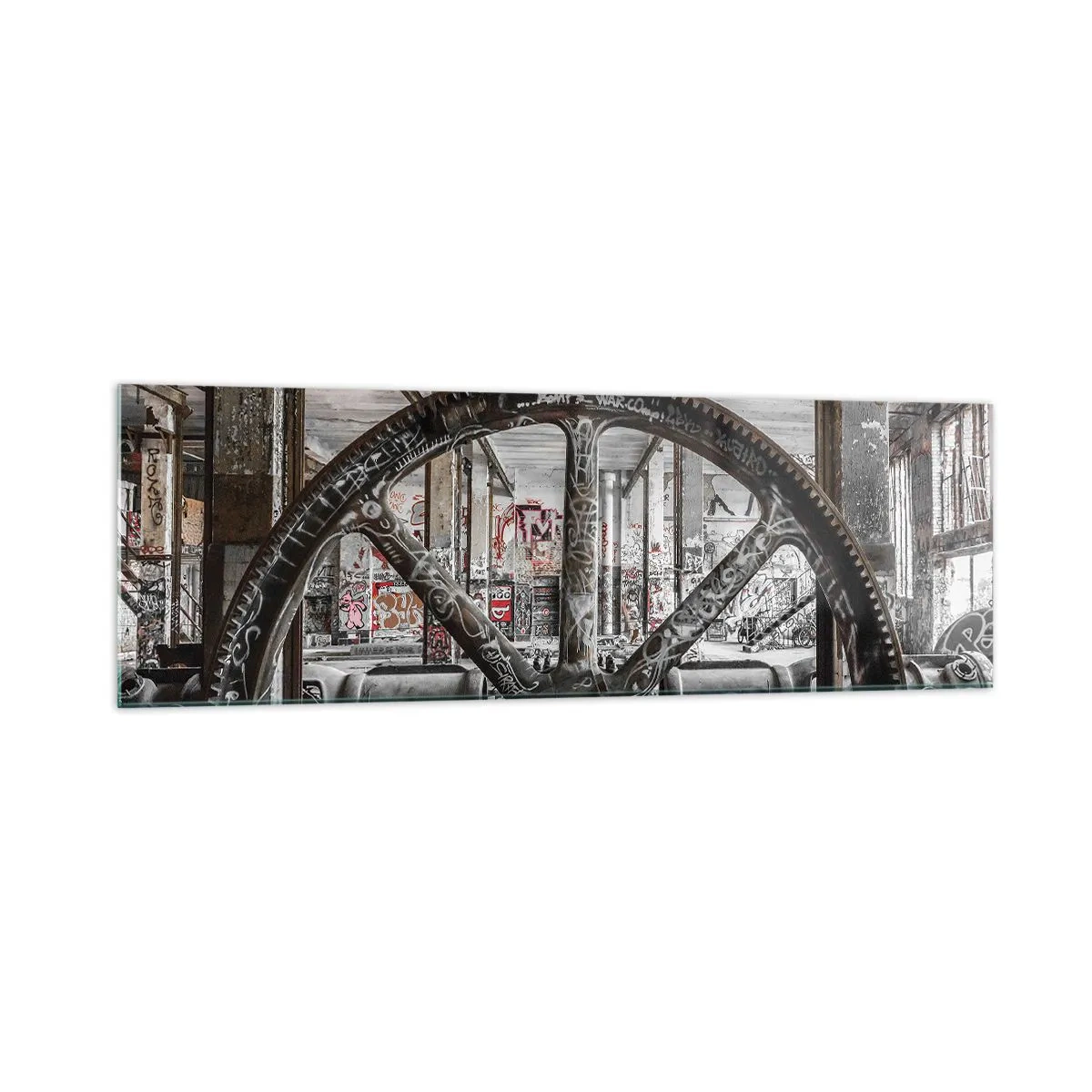Üveg kép - A gyár titkos élete - 160x50 cm