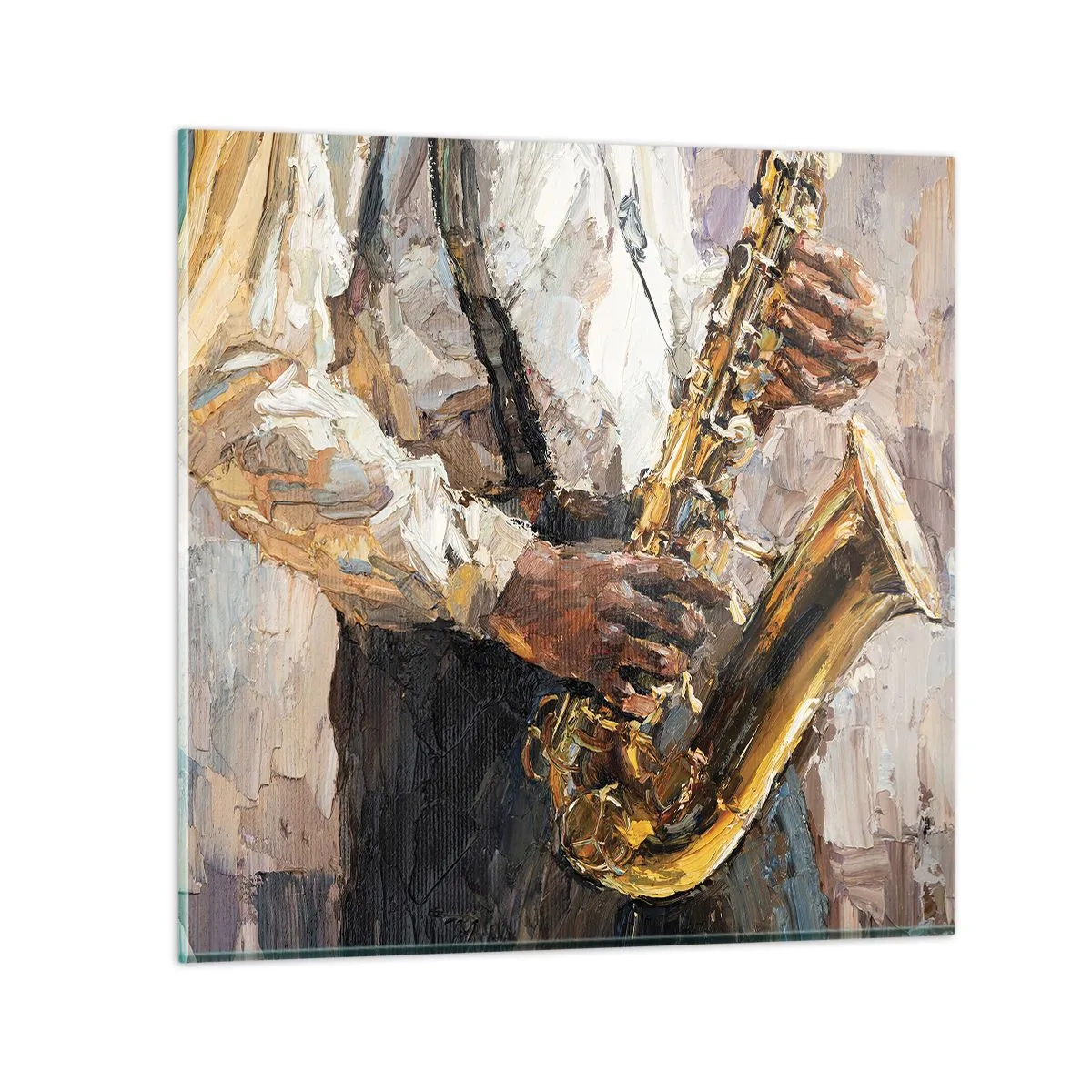 Üveg kép - Itt az idő egy szólóra - 30x30 cm