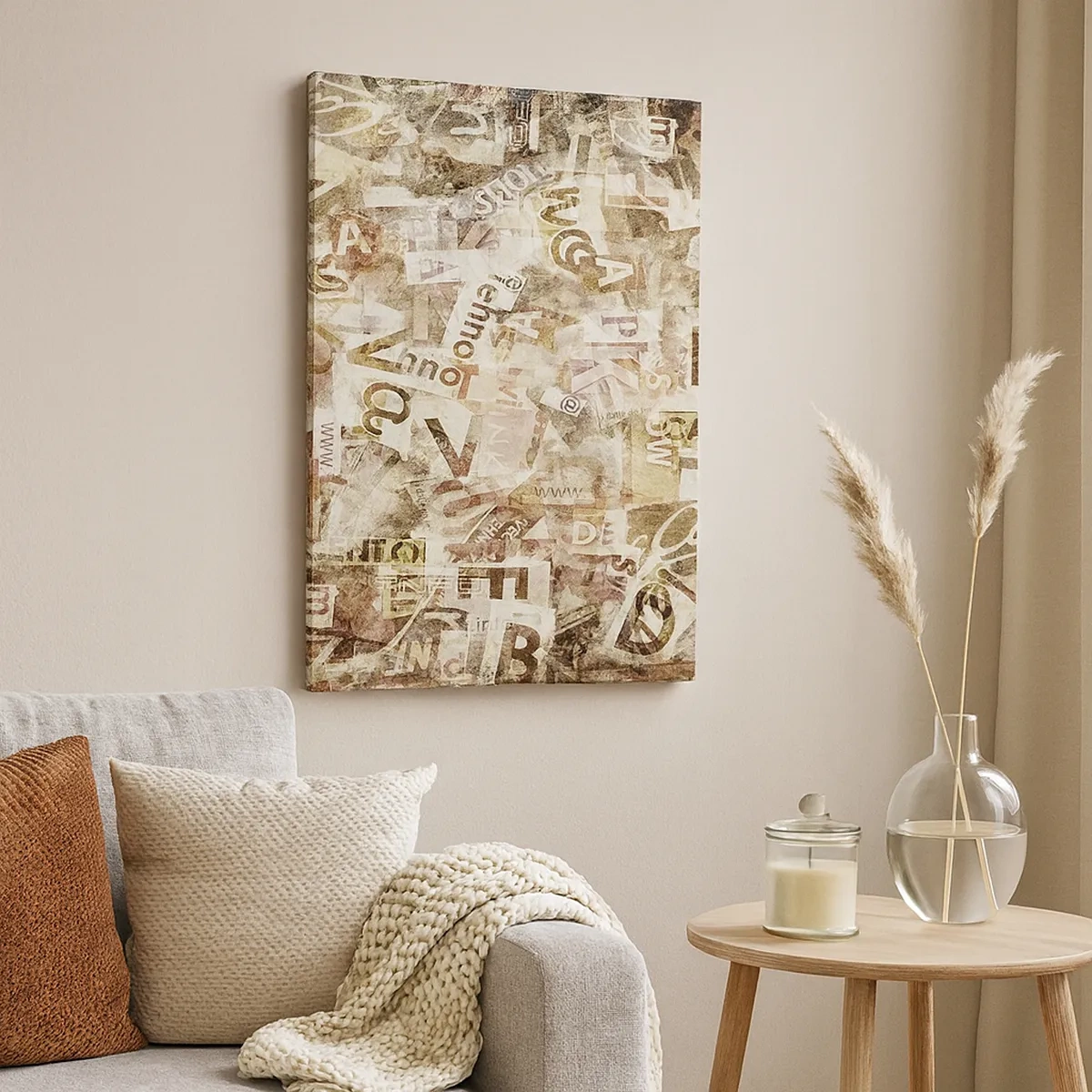 Vászonkép - Betűkkel egyesítem a fecsegést - 50x70 cm