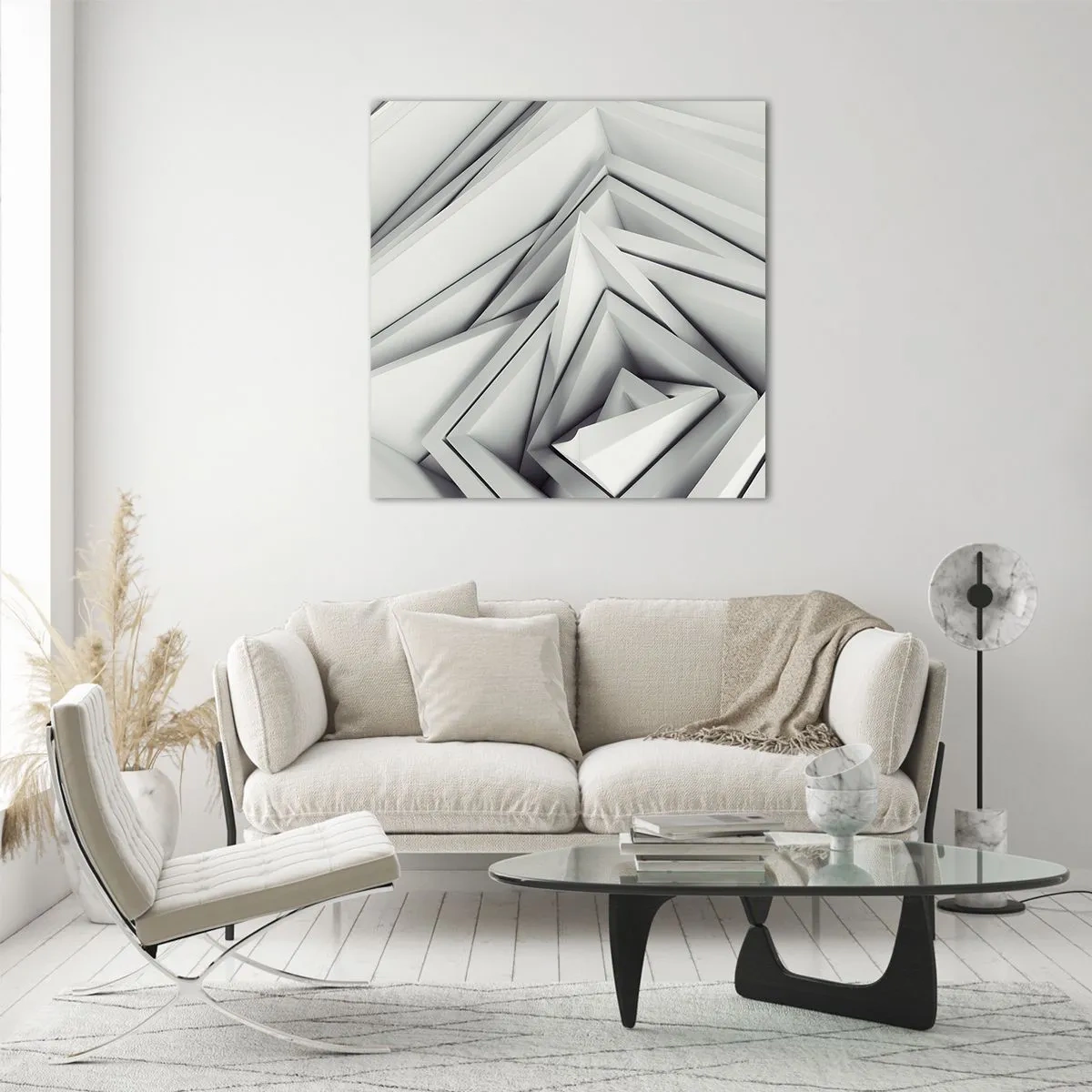 Üveg kép - Éles szögek bimbóznak - 70x70 cm