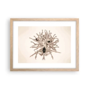 Poszter világos tölgy keretben - Virágzás a táncban - 40x30 cm