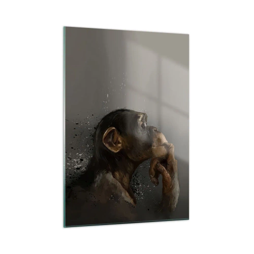 Üveg kép - Biztosan gondolkodó - 50x70 cm