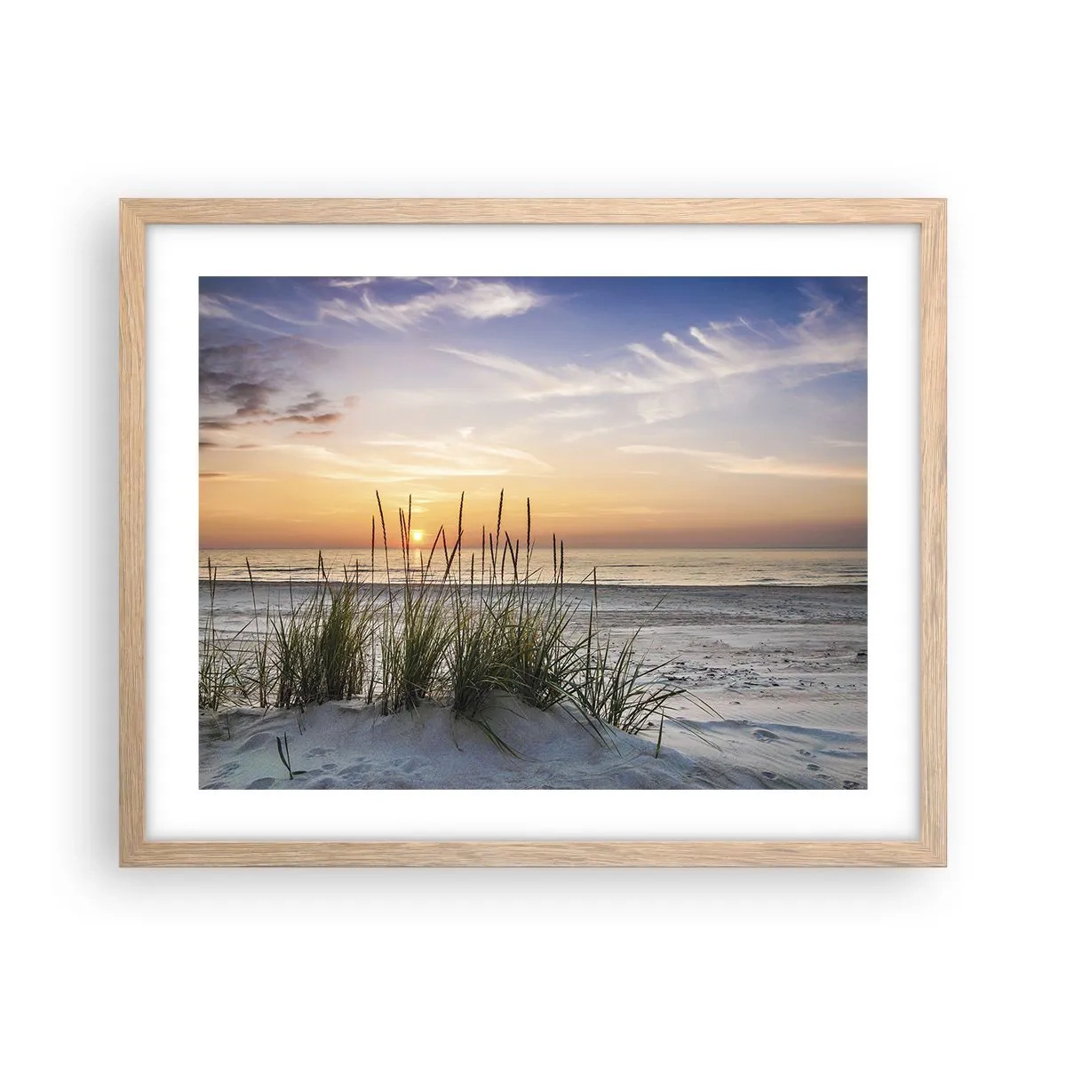 Poszter világos tölgy keretben - Nézz, gondolkozz, érezz - 50x40 cm