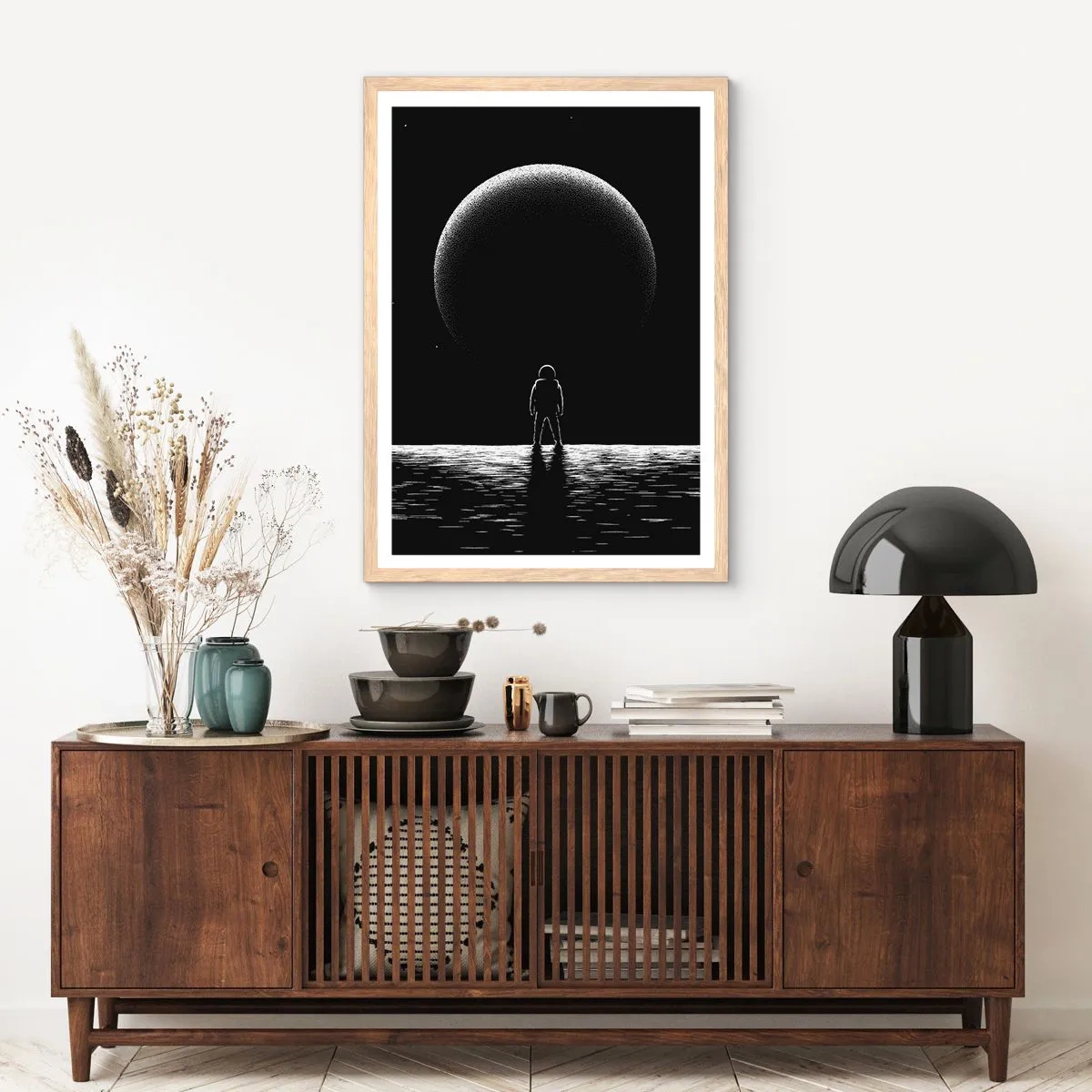 Poszter világos tölgy keretben - Szemtől szemben - 70x100 cm