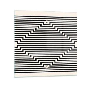Üveg kép - Geometrikus illúzió - 30x30 cm