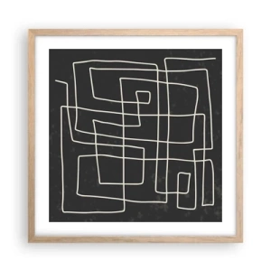 Poszter világos tölgy keretben - Nem olyan egyszerű - 50x50 cm