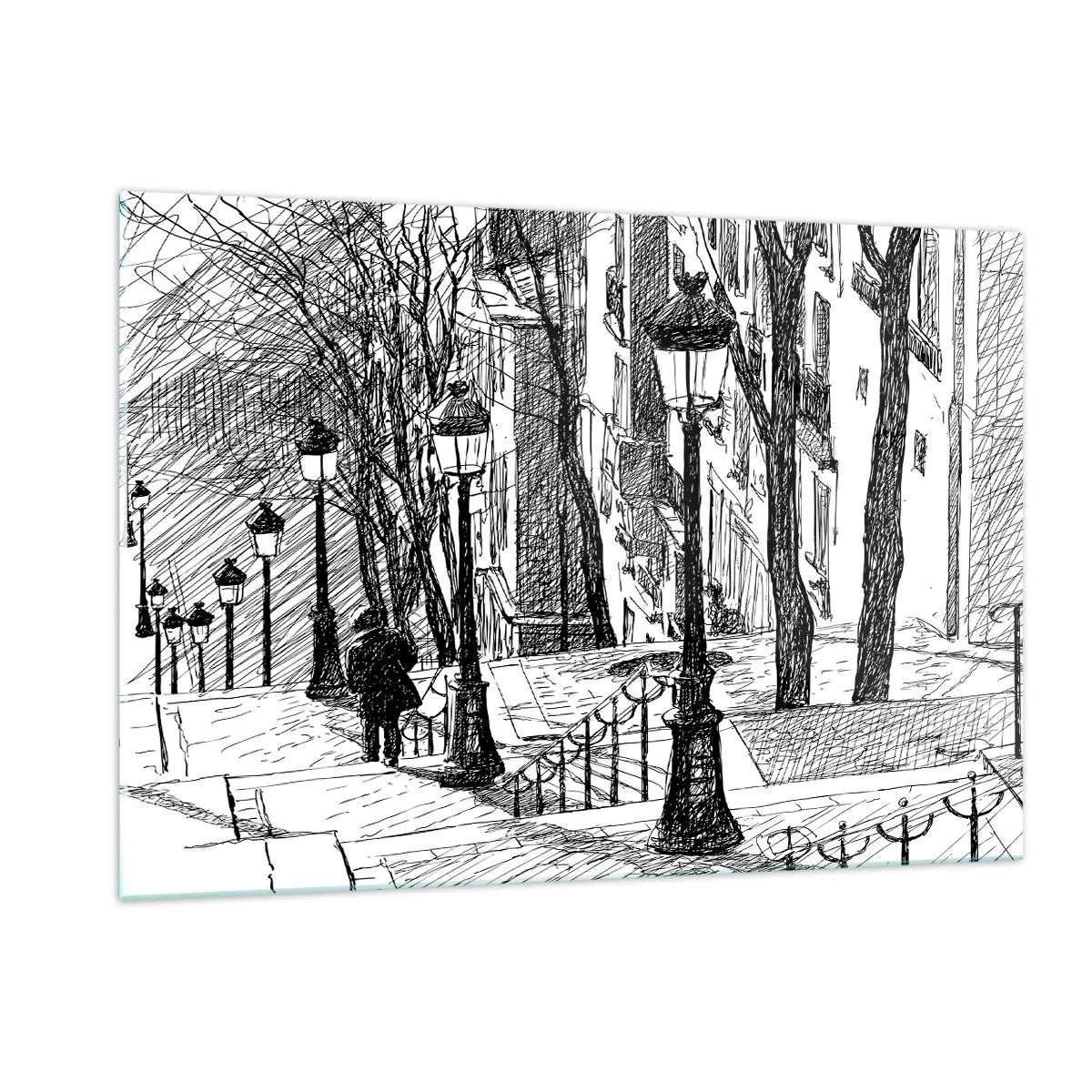 Üveg kép - Szerelmi történet, vagy horrorregény? - 120x80 cm