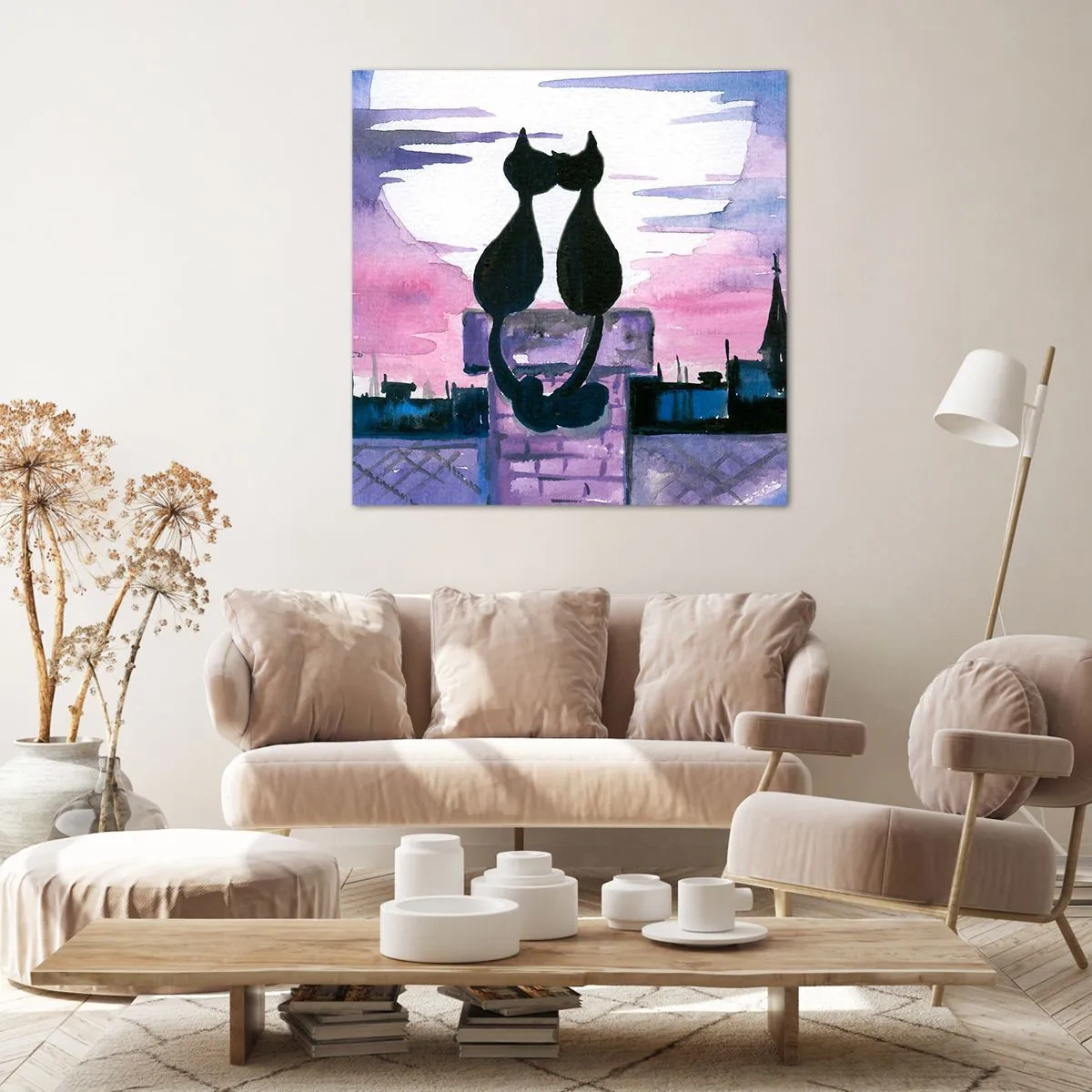 Vászonkép - Rendez-vous a holdfénynél - 70x70 cm