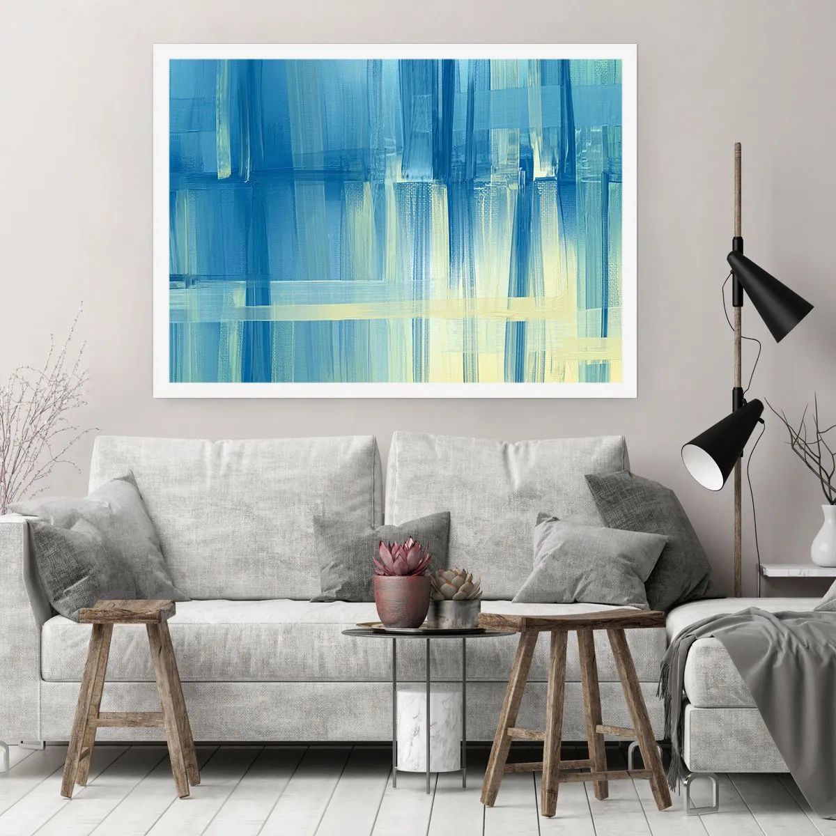 Poszter - Kompozíció türkizkékben - 70x50 cm