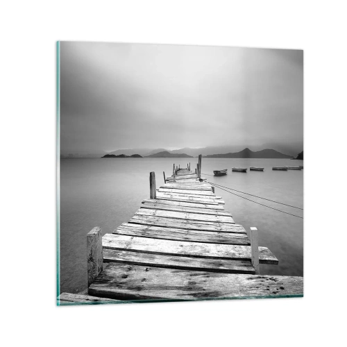 Üveg kép - Hegyeken és tengereken túl - 60x60 cm