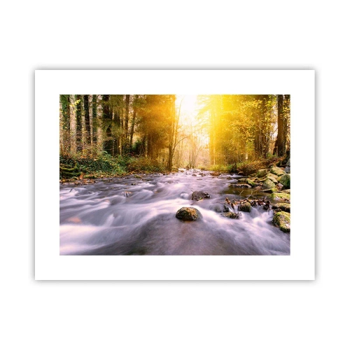 Poszter - Malachit ezüst és arany keretben - 40x30 cm