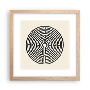 Poszter világos tölgy keretben - Titokzatos rend - 30x30 cm