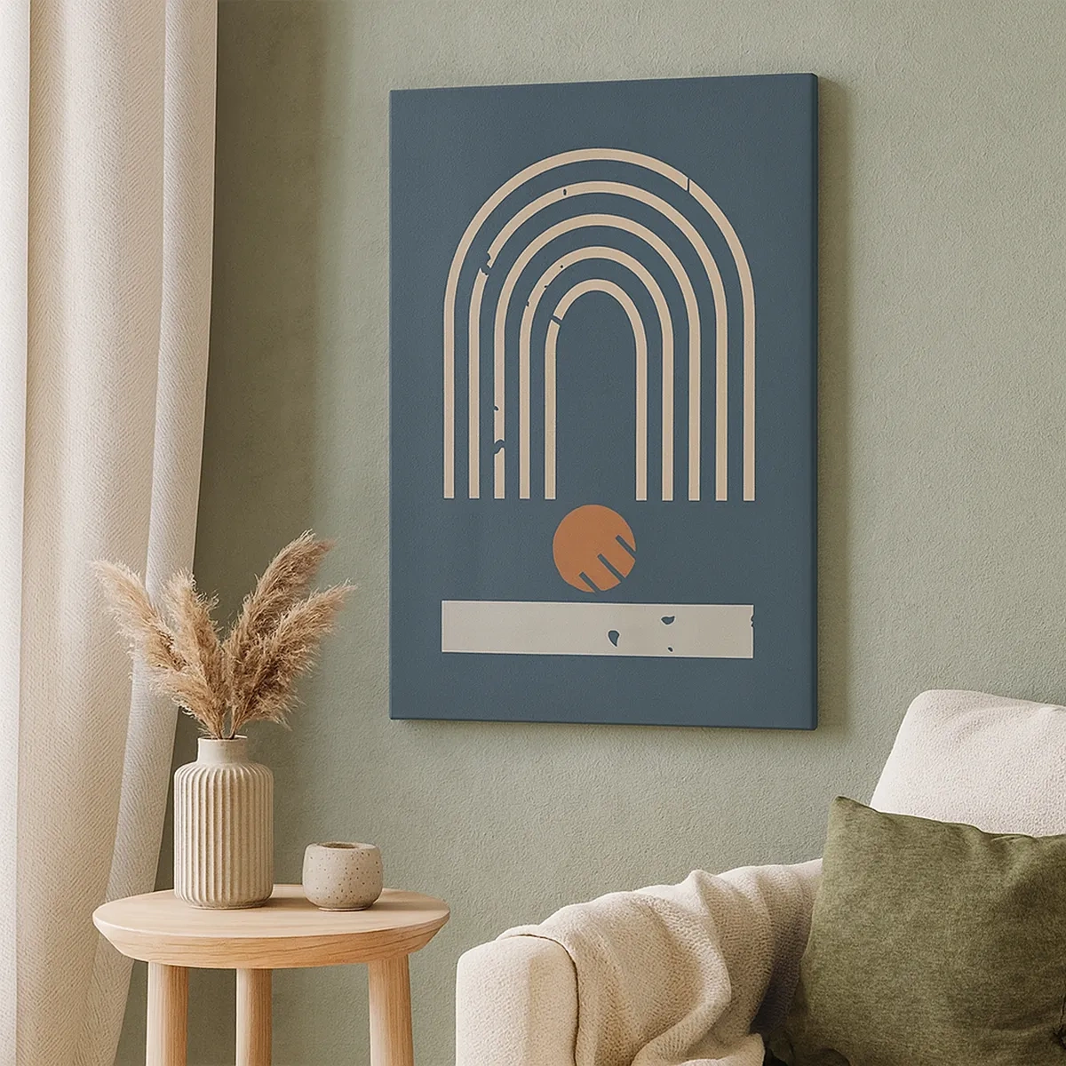 Vászonkép - Geometria sötétkék háttéren - 50x70 cm