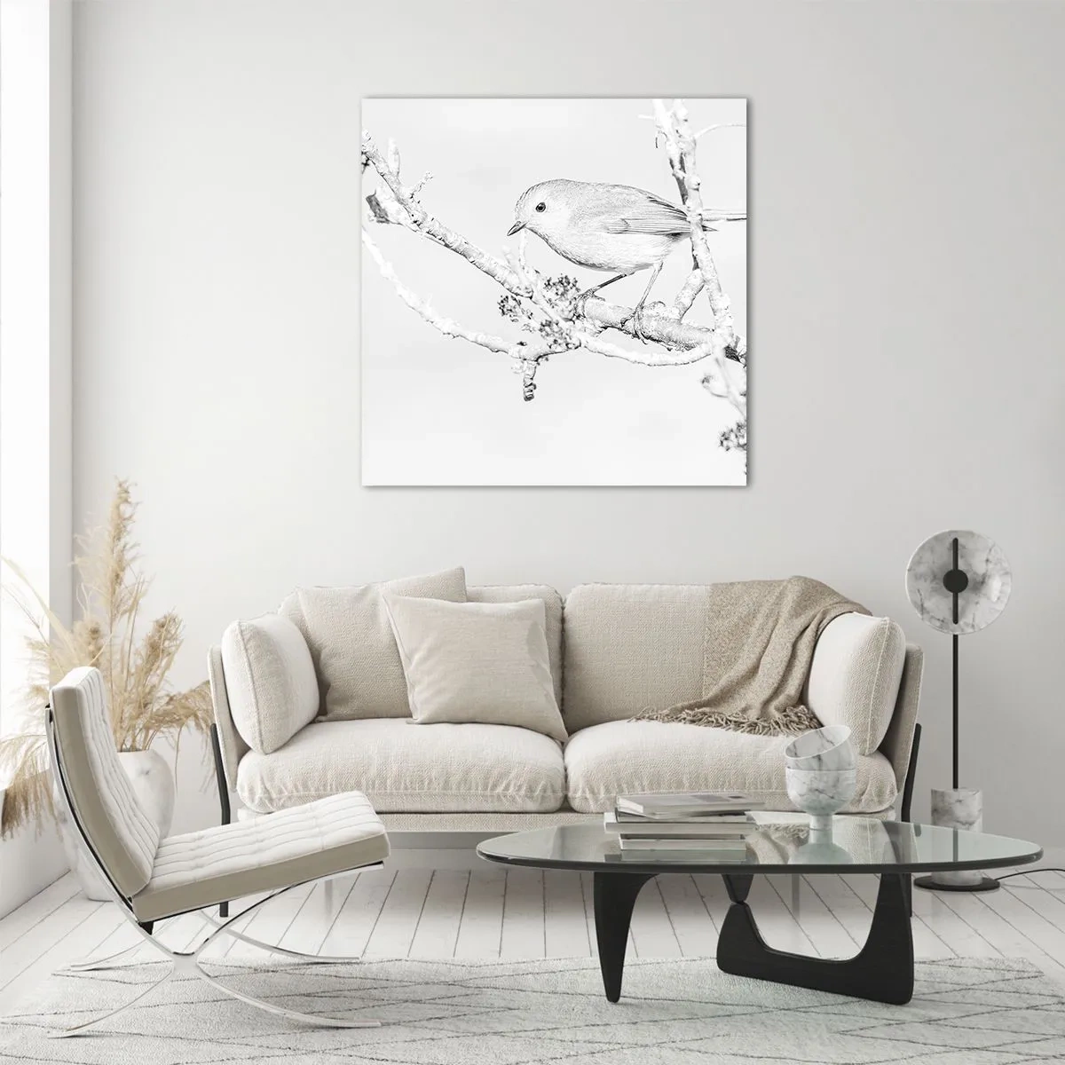 Üveg kép - Téli reggel - 70x70 cm