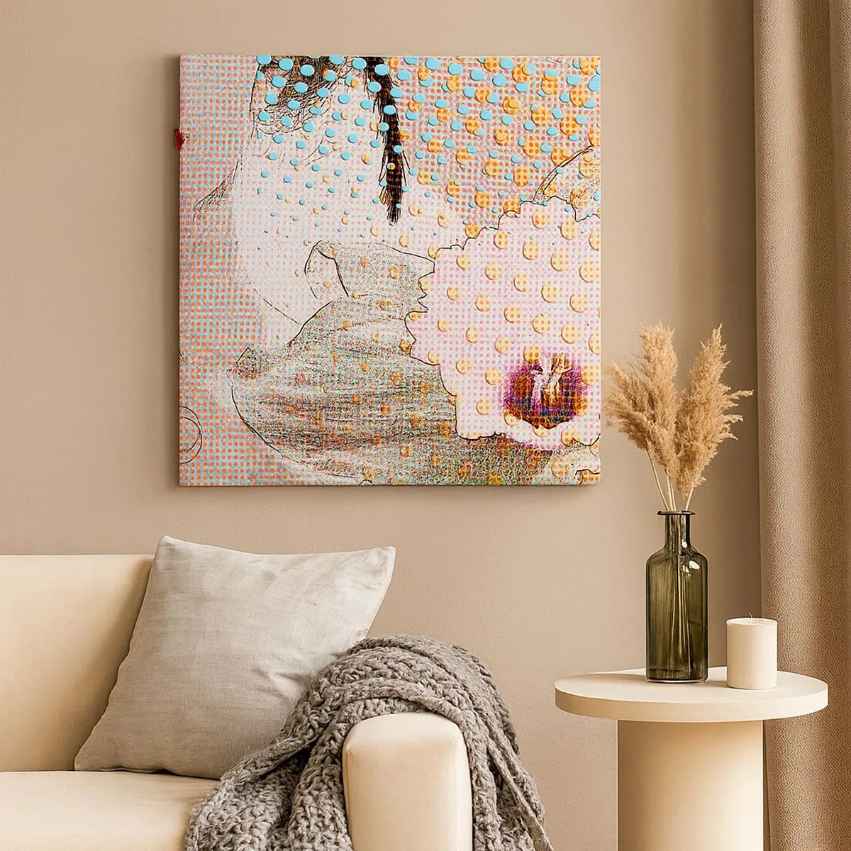 Vászonkép - Képregényes heroin - 30x30 cm