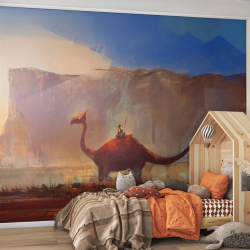 Öntapadós Fotótapéta Deluxe Sticker - Ha nem haltak volna ki - Absztrakció, Dinoszaurusz, Fantázia - 100x70 cm