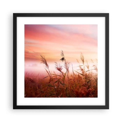 Poszter fehér keretben - Sárkányok, pitypangok, szél - 40x40 cm