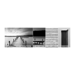 Fotótapéta Minta Standard Eco - A víznyelőnél - békében - Tájkép, Tó, Fa híd - 100x30 cm