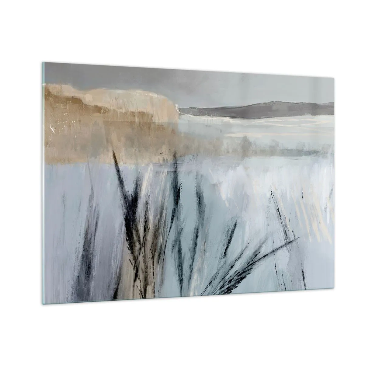 Üveg kép - Téli mezők - 100x70 cm