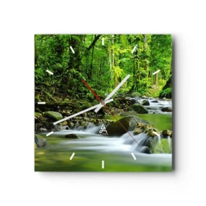 Falióra, Óra - Úszni a zöld tengerében - 30x30 cm