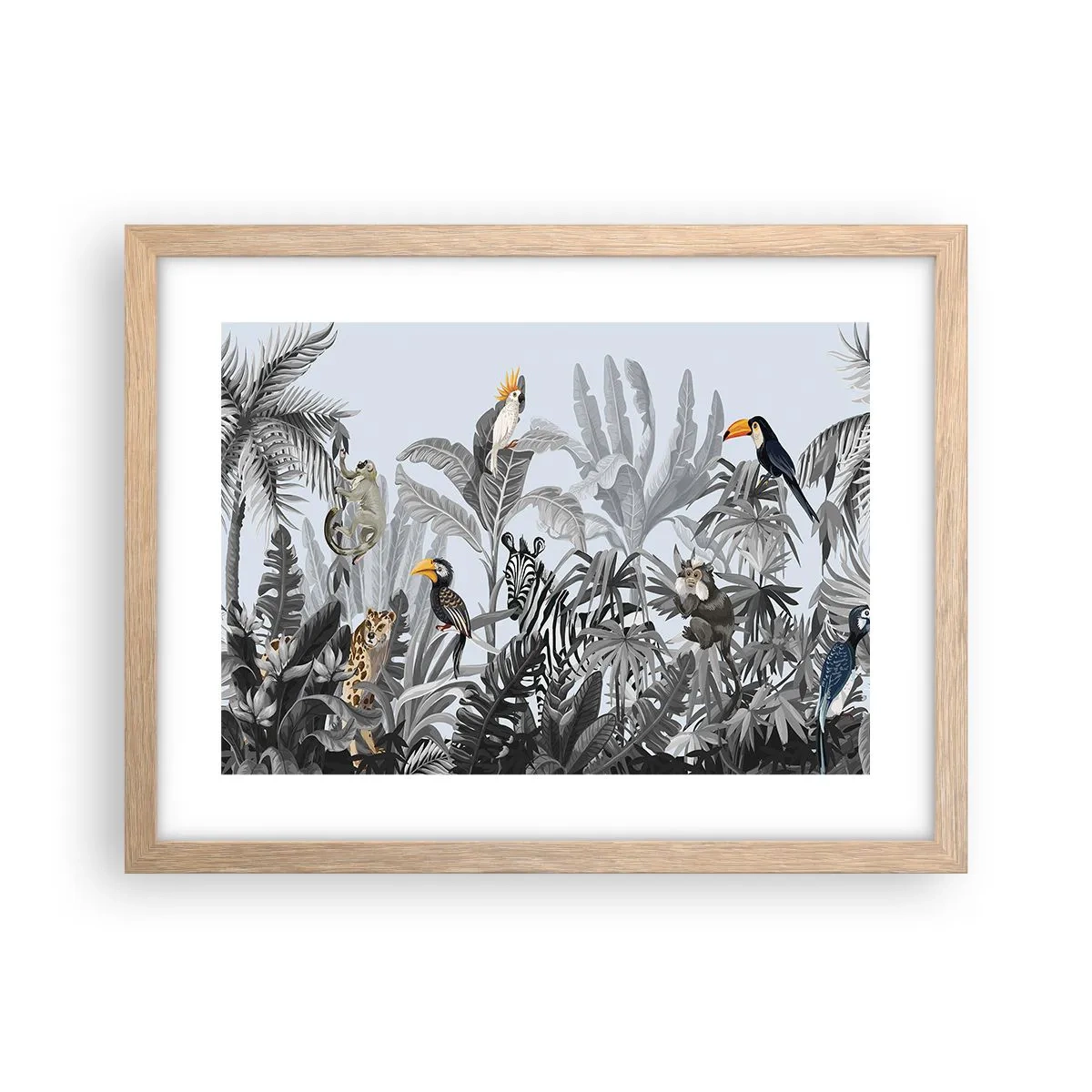 Poszter világos tölgy keretben - Afrikai mese - 40x30 cm