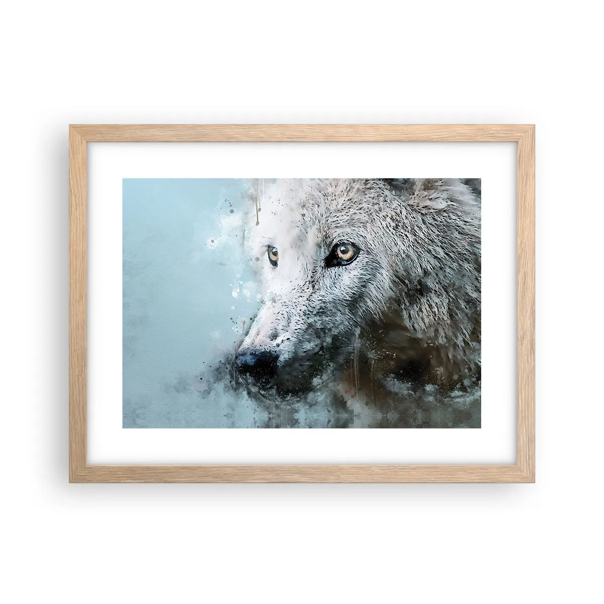 Poszter világos tölgy keretben - Ismerd meg a farkas lelkét - 40x30 cm