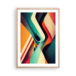 Poszter világos tölgy keretben - Intenzív kompozíció - 50x70 cm