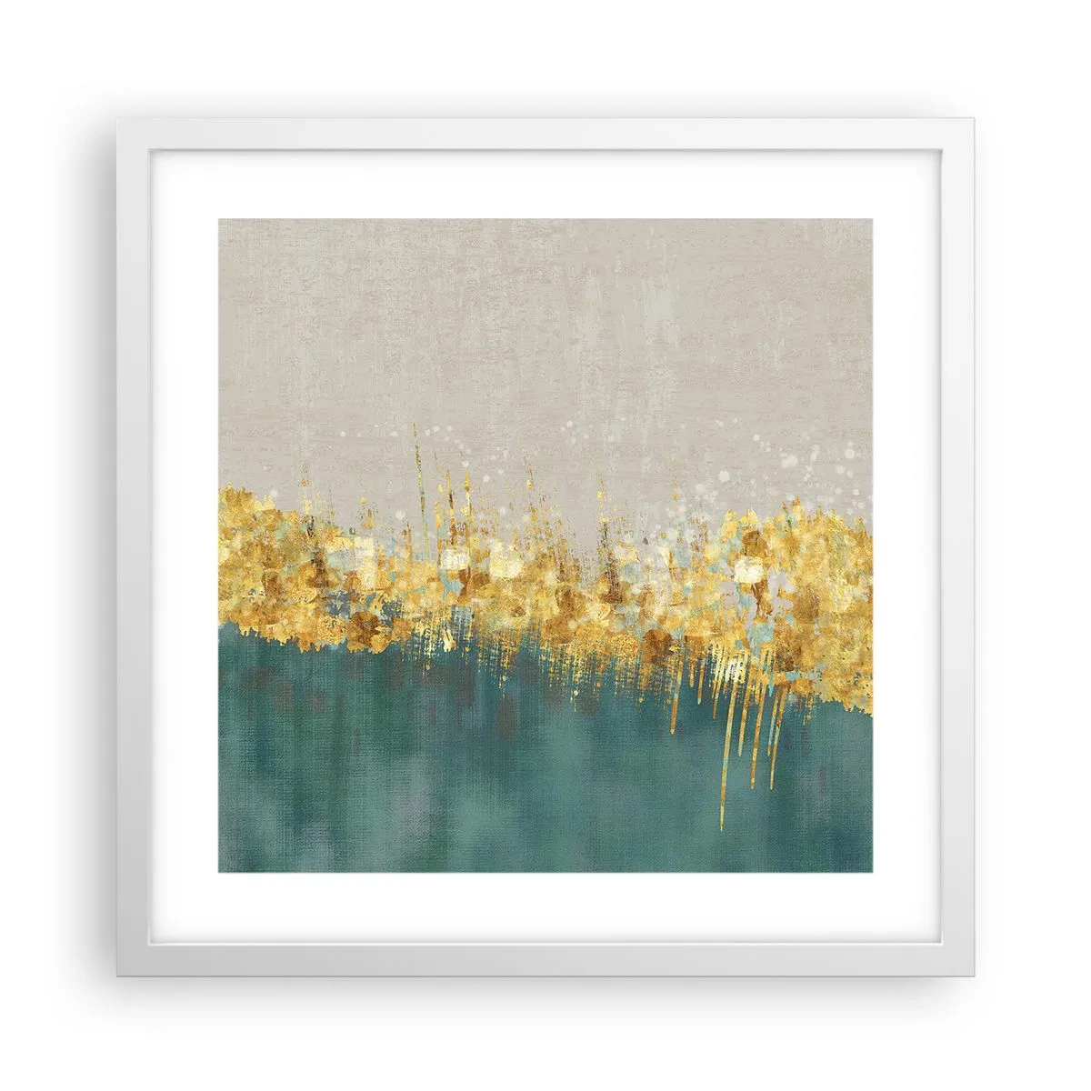 Poszter fekete keretben - Az aranyhatár - 40x40 cm