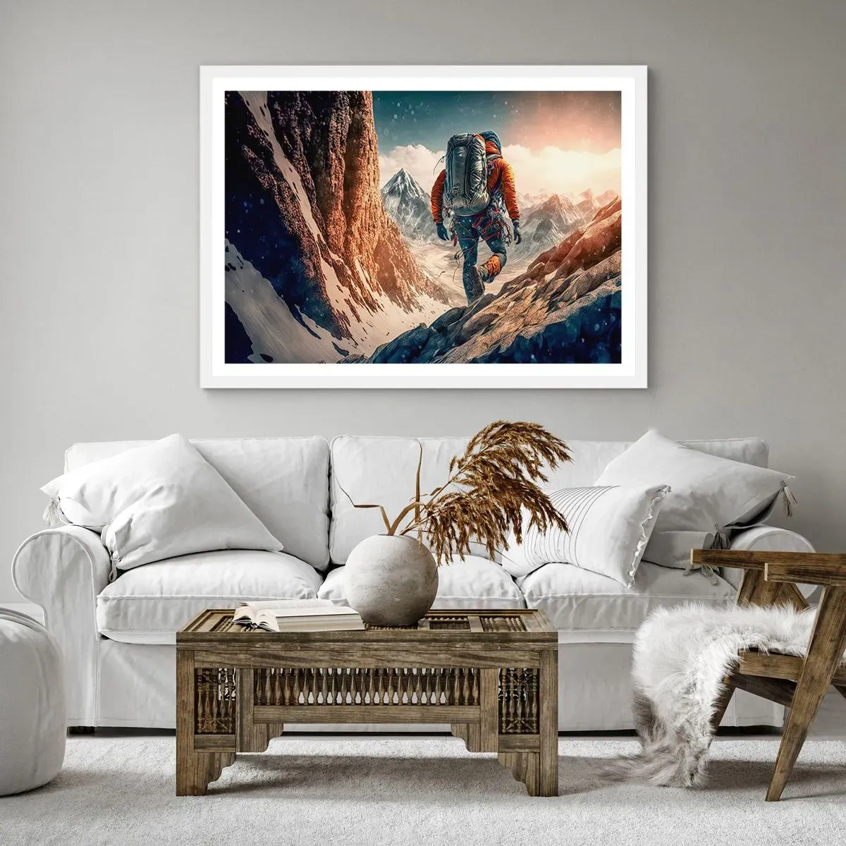 Poszter fekete keretben - Magányos harcos - 91x61 cm