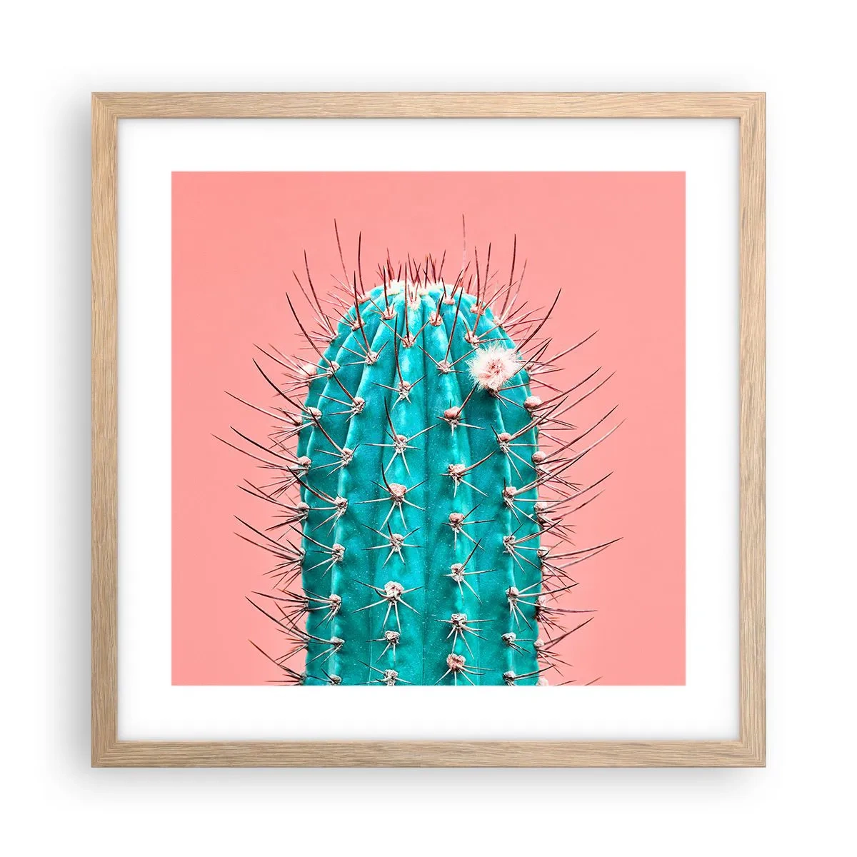 Poszter világos tölgy keretben - Csak nézz - 40x40 cm