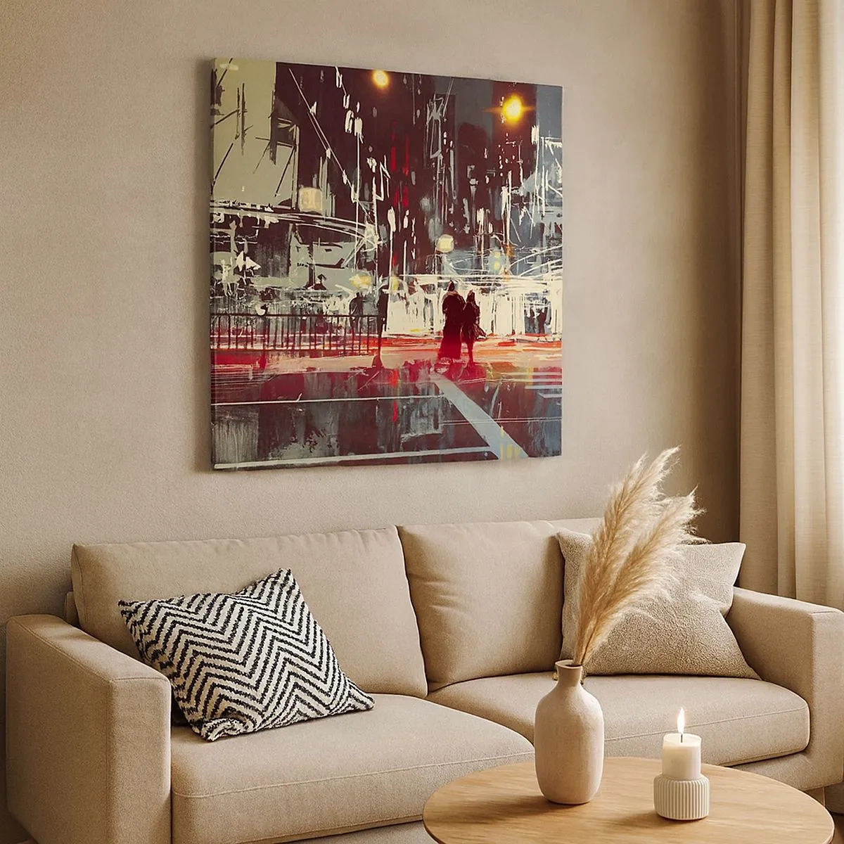 Vászonkép - Egy nagyvárosi átkelő - 30x30 cm