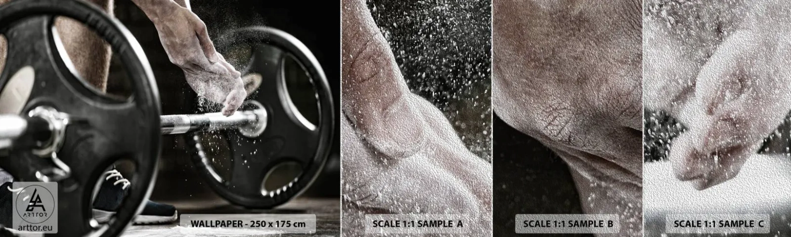 Fotótapéta Minta Premium Sand - Kihívás elfogadva! - Sport, Tornaterem, Súlyemelés - 100x30 cm