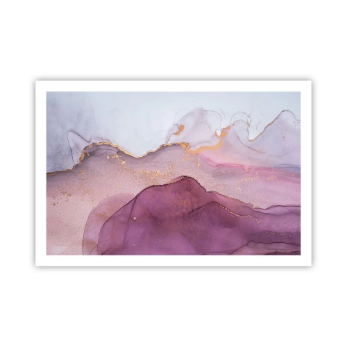Poszter - Lila és orgonaszínű hullámok - 91x61 cm