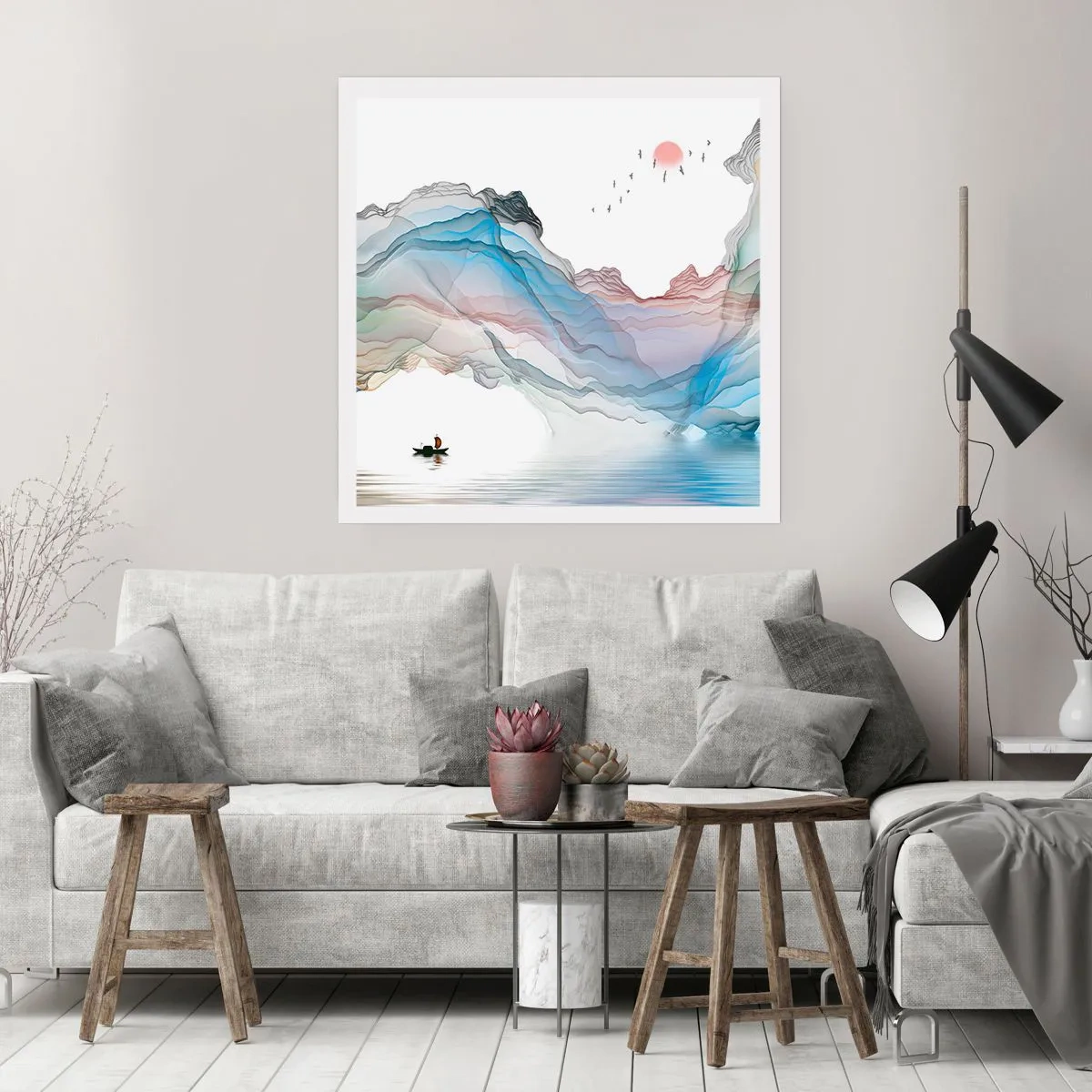 Poszter - A kristály hegyek felé - 40x40 cm