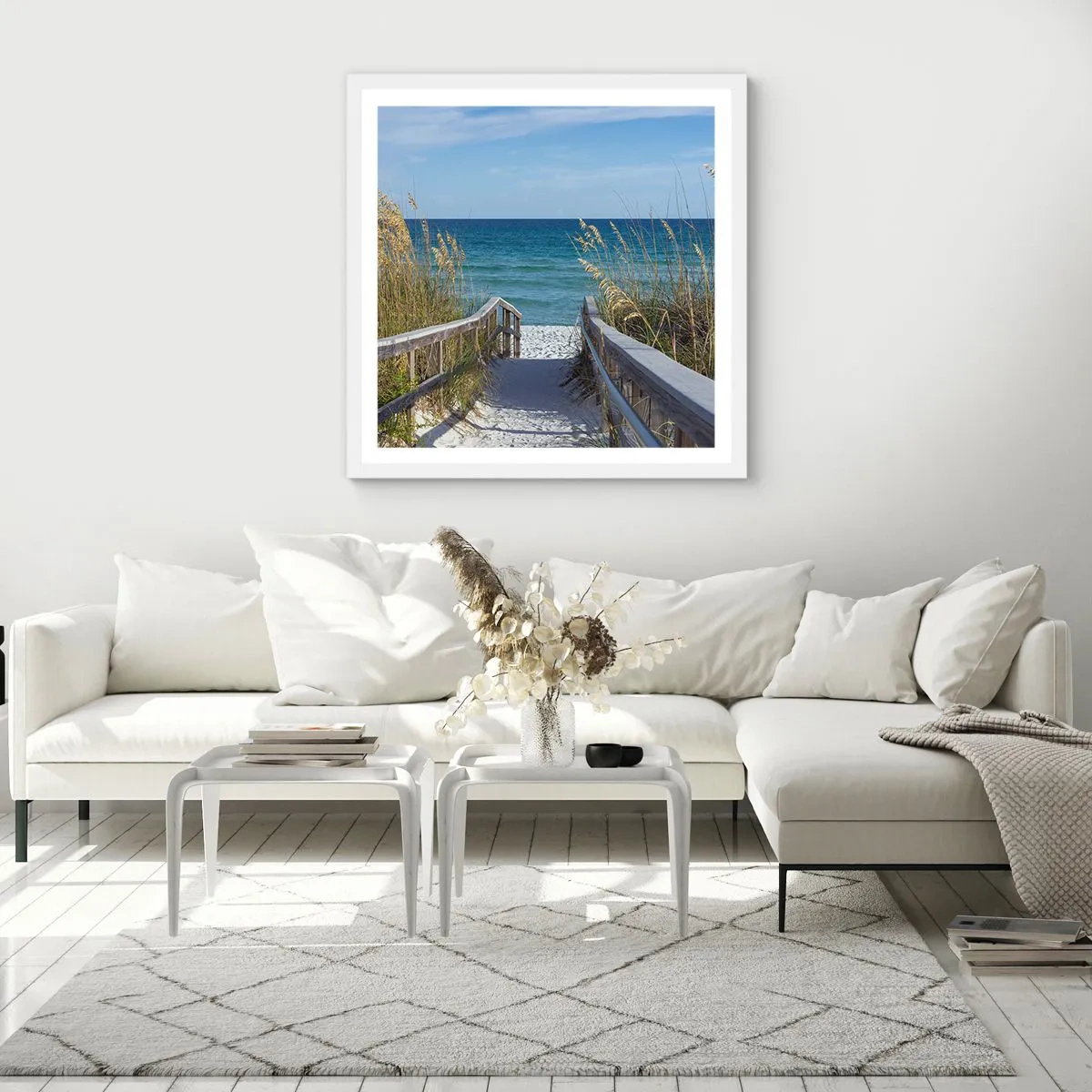 Poszter fekete keretben - Napsütésben, szélben - 30x30 cm