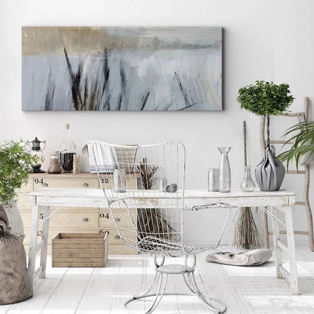 Vászonkép - Téli mezők - 140x50 cm