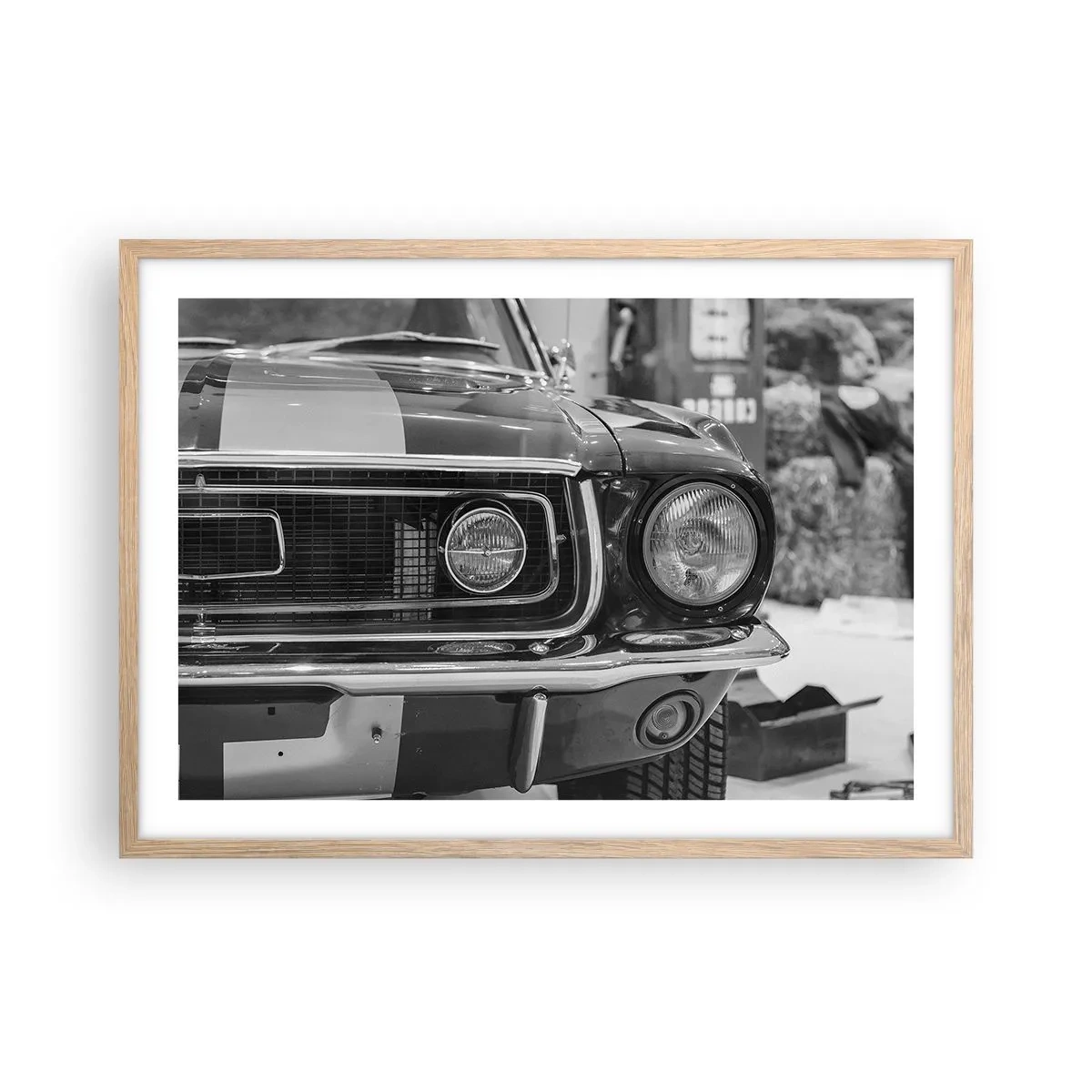 Poszter világos tölgy keretben - Vad utazás - 70x50 cm