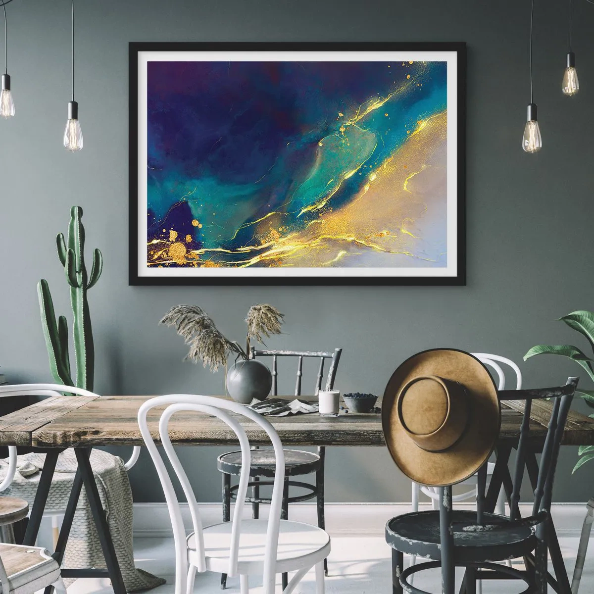 Poszter fehér keretben - Az arany lagúnaövezet - 91x61 cm