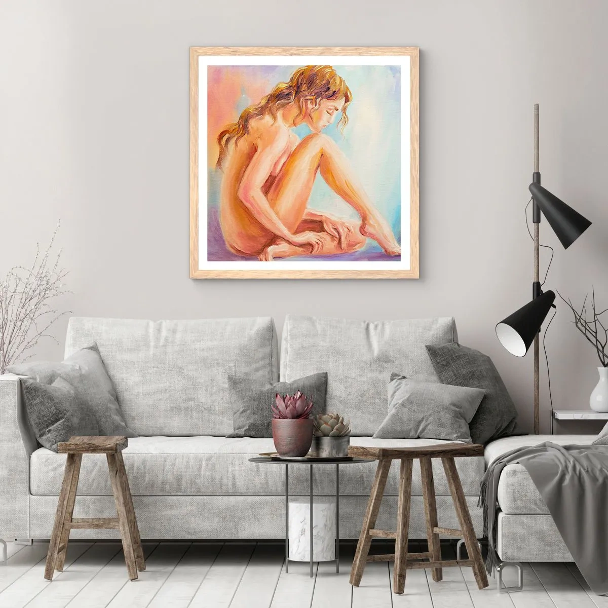 Poszter világos tölgy keretben - A fiatalság cselekedete - 60x60 cm