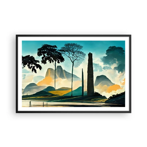 Poszter fehér keretben - Mindíg magasabbra és magasabbra - 91x61 cm