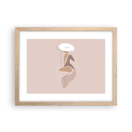 Poszter világos tölgy keretben - Egy hölgynek lenni - 40x30 cm