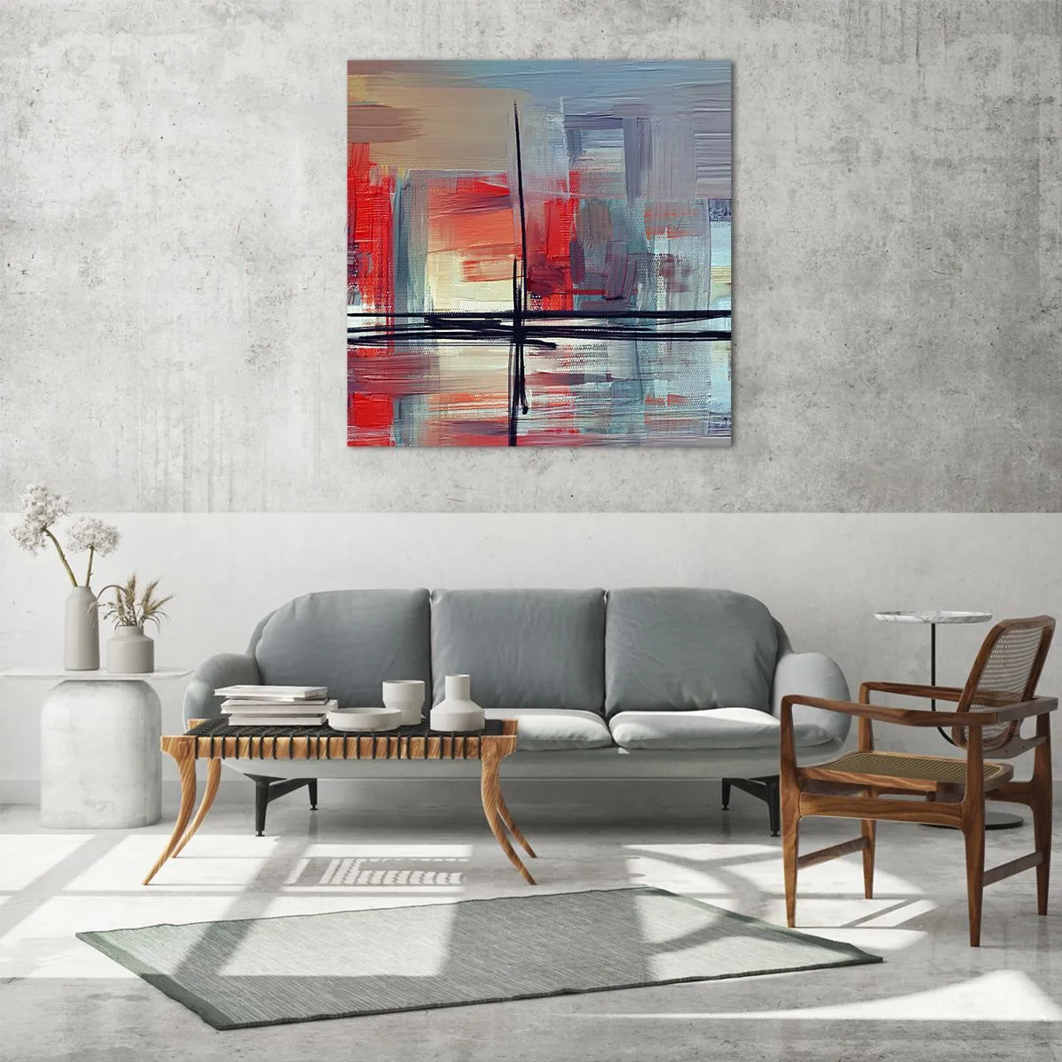 Üveg kép - Tájkép egy ismeretlen dimenzióban - 60x60 cm