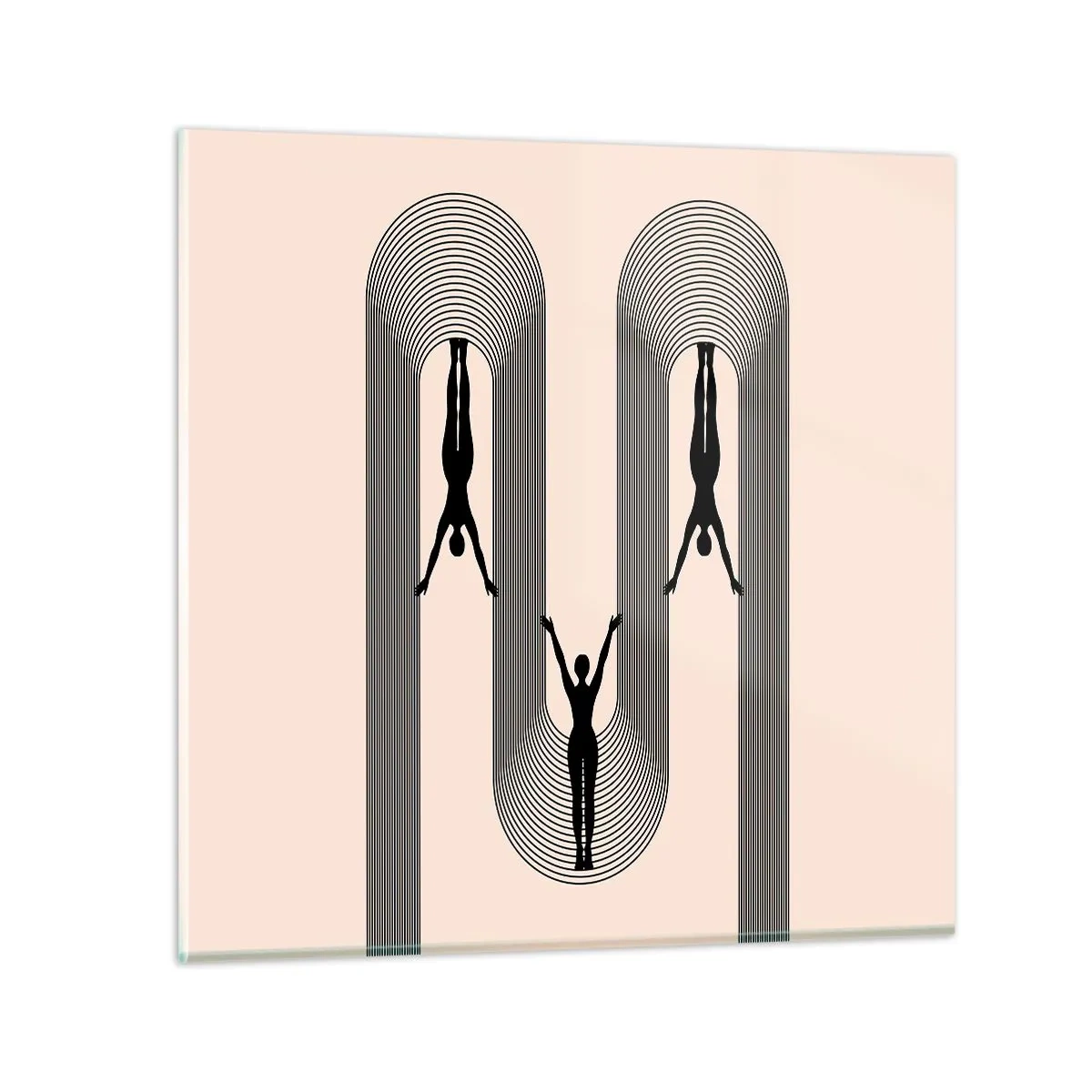 Üveg kép - Fejjel lefelé - 40x40 cm